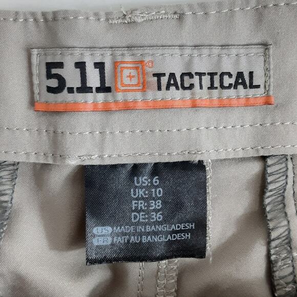 511 Tactical Layla 5” Short Womens 6 Khaki Outdoor Hiking Trail Short Utility - Picture 7 of 12